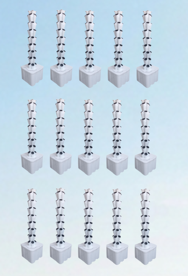 Niro 40 Pro Hydroponic Tower Advanced Commercial Setup 15 Towers 15×60L Tanks