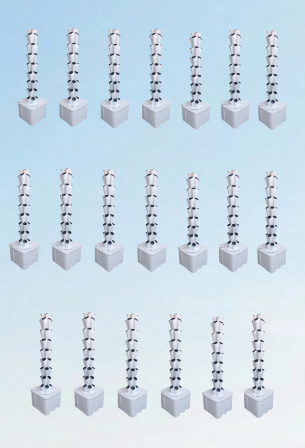 Niro 40 Pro Hydroponic Tower Large Scale Setup 20 Towers 20×60L Tanks