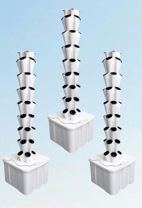 GK 40 Pro Hydroponic Tower Standard Setup 3 Towers 3×60L Tanks