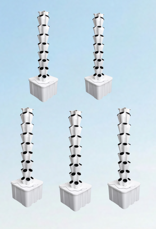 GK 40 Pro Hydroponic Tower Pro Setup 5 Towers 5×60L Tanks Training Included